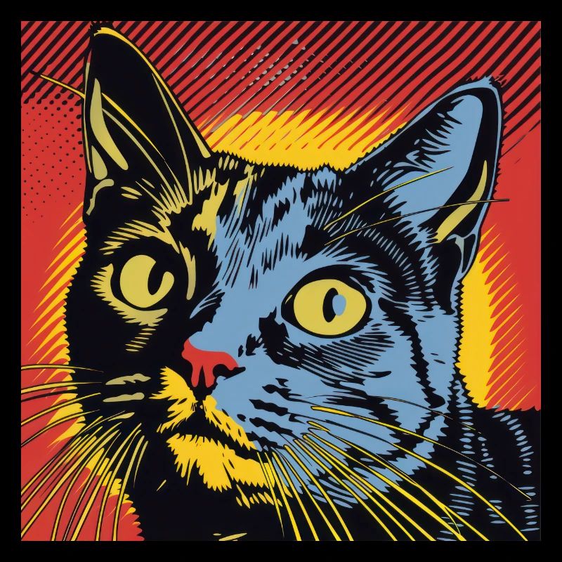 chat, motif de chat, bande dessinée, cadeau, idées cadeaux