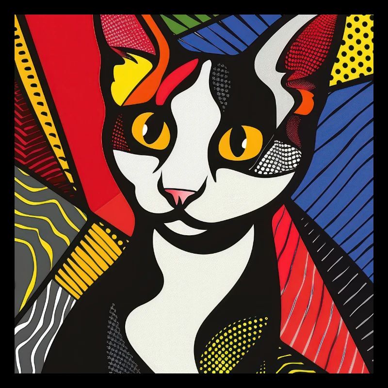 chat, motif de chat, bande dessinée, cadeau, idées cadeaux