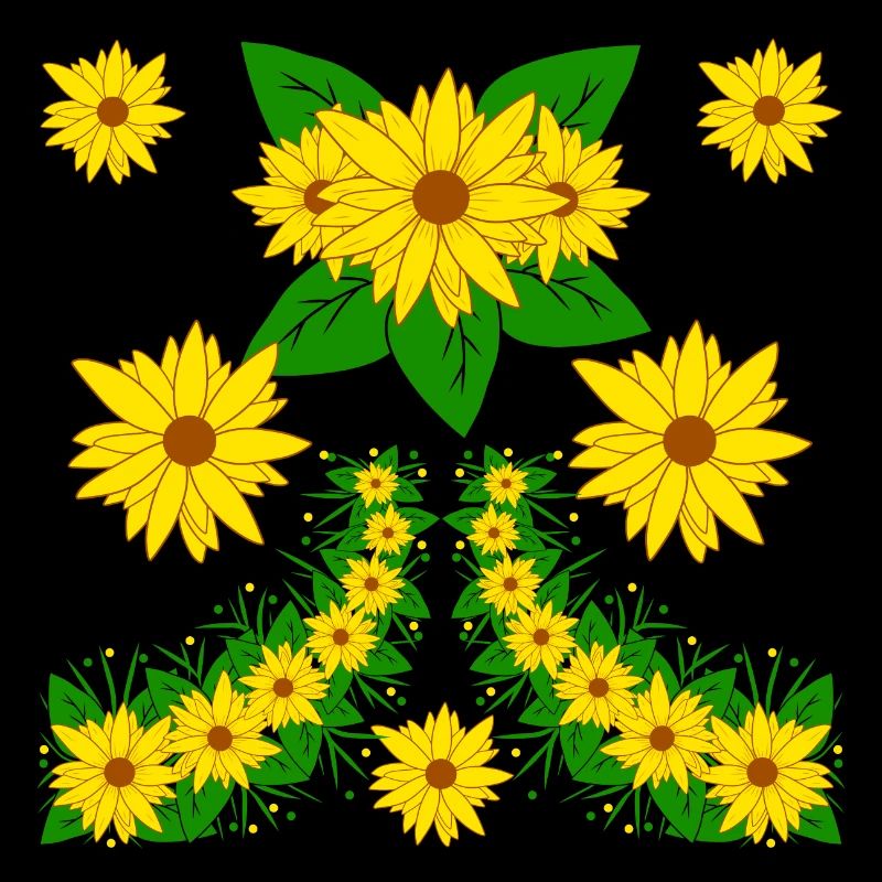 Sonnenblumen Blüte florale Sonnenblumenmuster