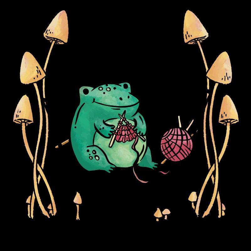 Frog Needlework Knitting Nature Hammock