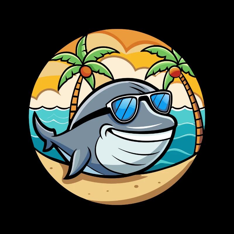 Wal Lustig Cartoon Sommer Strand Sonnenbrille Cool