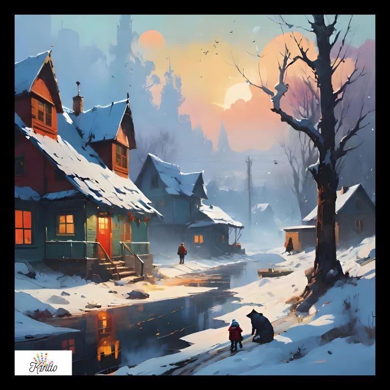 Matinée du village d’hiver