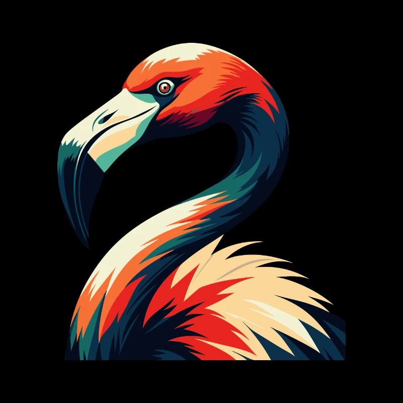 Flamingo Cartoon Figur Buntes Haustier Tier