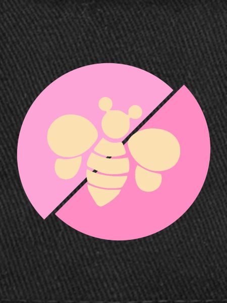 Abeille contrastée rose pastel