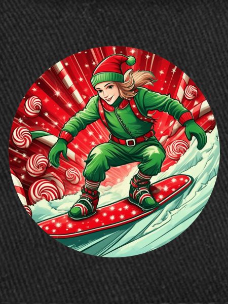Christmas Elf Snowboarding