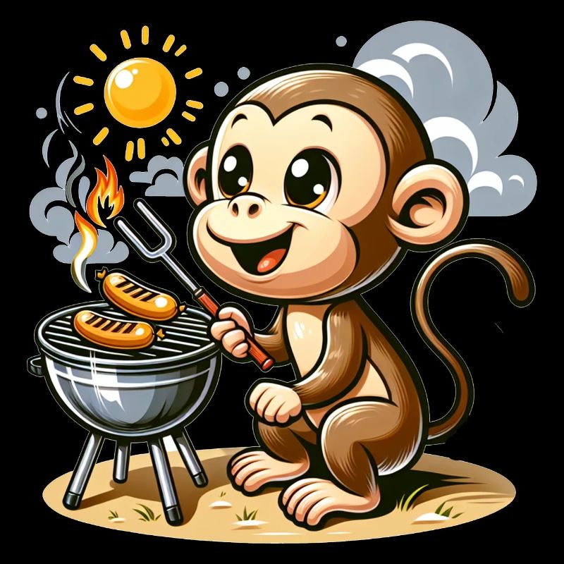 Cute BBQ Monkey