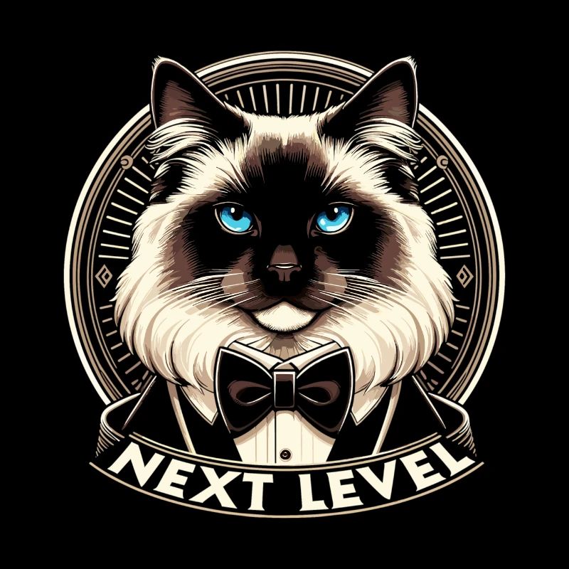 Chat Sacré de Birmanie Chat de Birmanie Cadeau de smoking