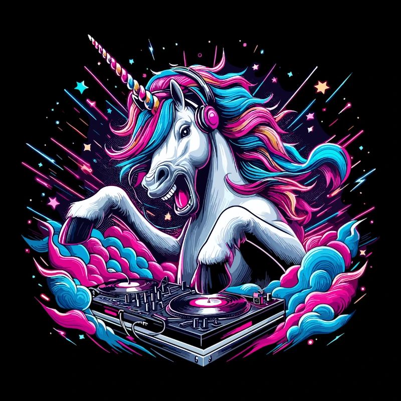 Einhorn DJ Musik auflegen Geschenk