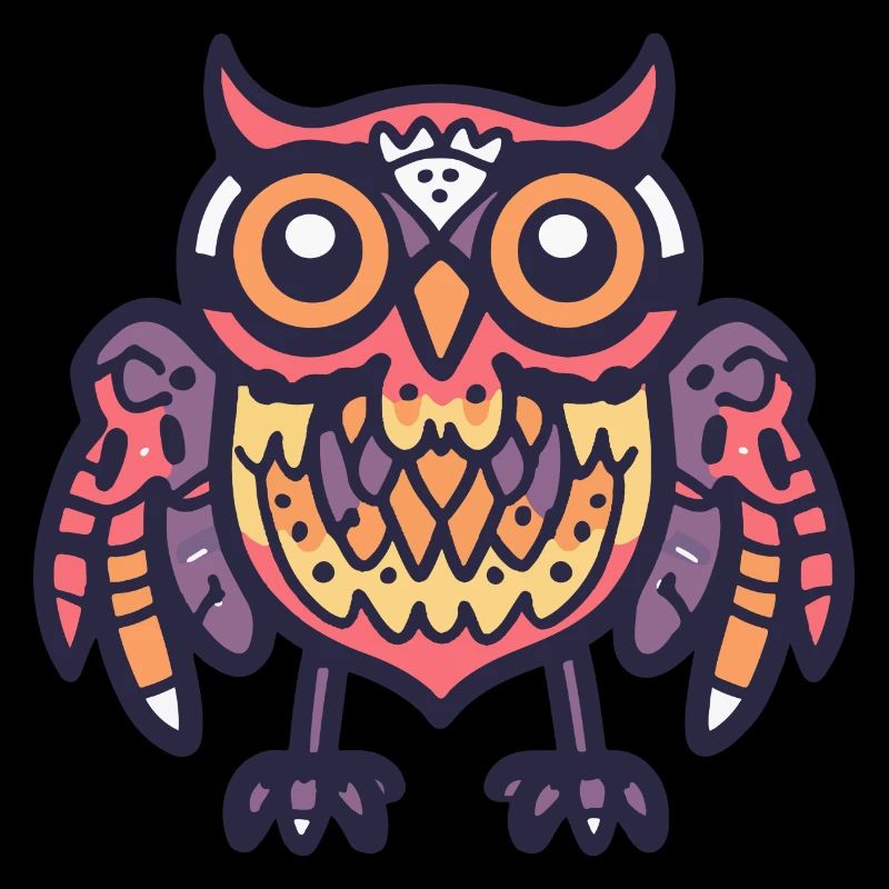 Eule Halloween Comic Zombie