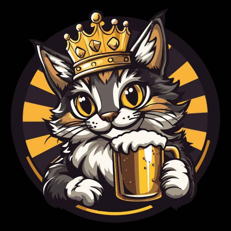 Katze Bier Comic