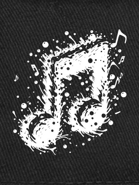 Swinging Music Note Splash Tattoo