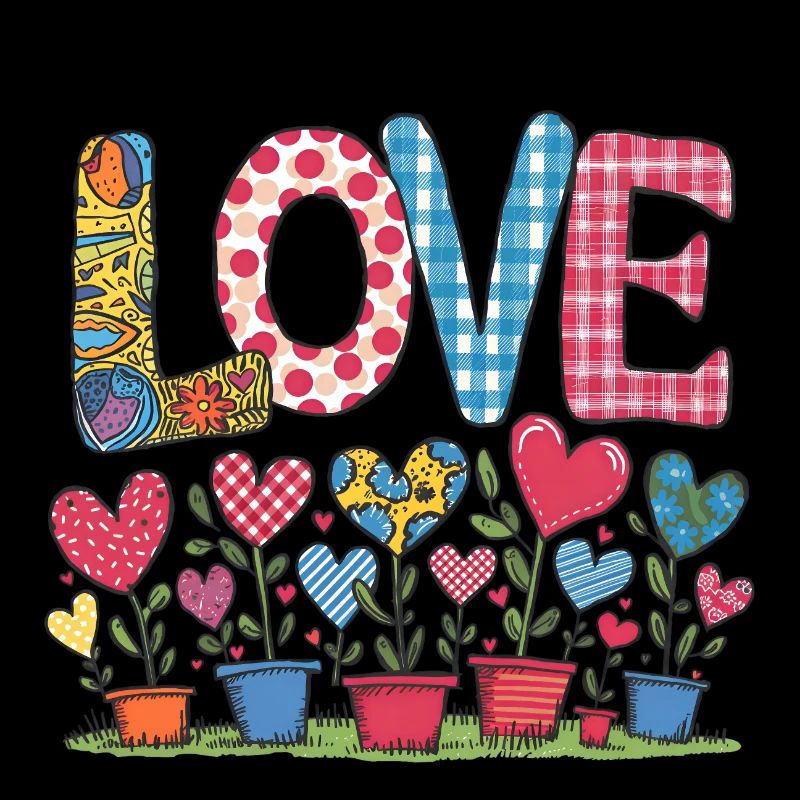 LOVE - Fleurs de coeur