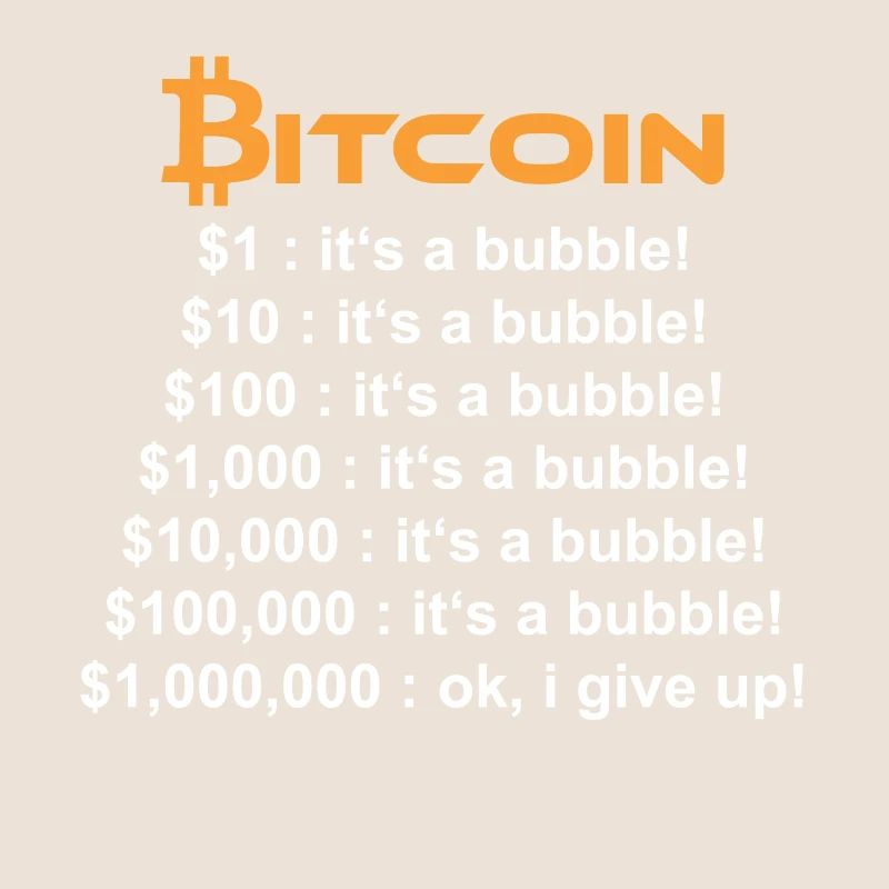 BITCOIN ITS JUST A BUBBLE $ 1.000.000 $