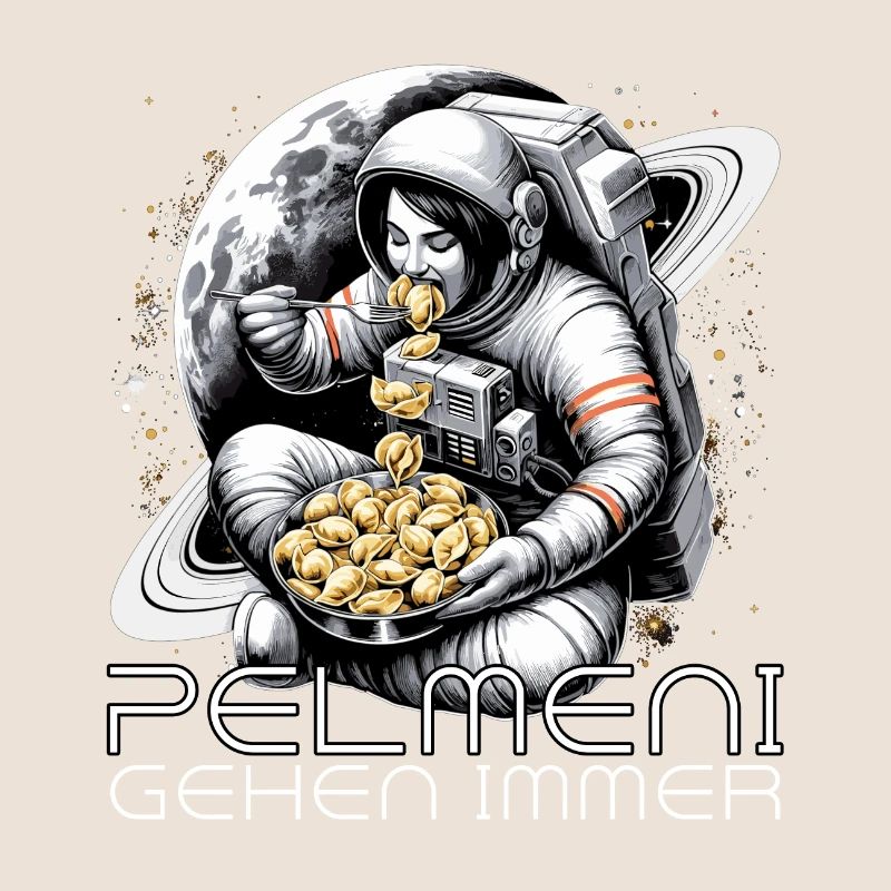 Astronaut Astronautin Pelmeni lecker Geschenk