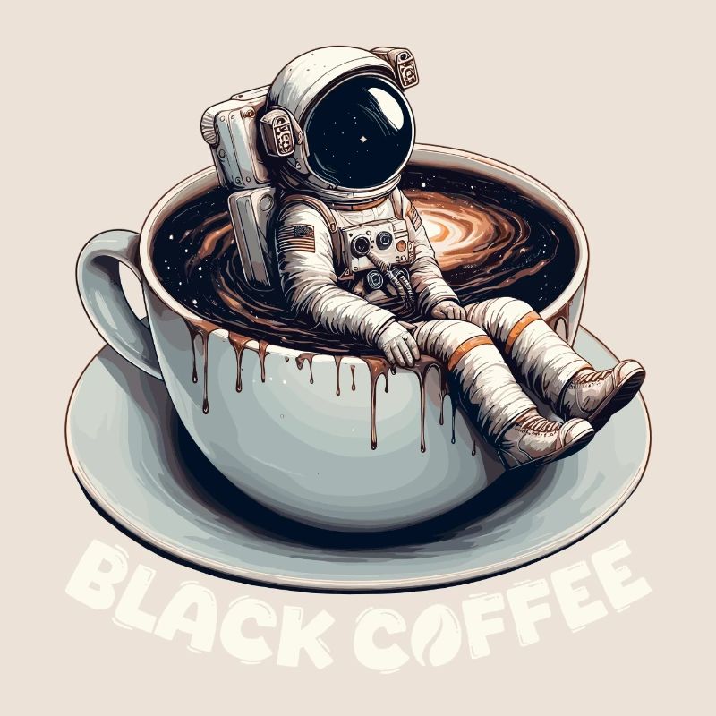 Café Noir Astronaute Mug Galaxy Cadeau