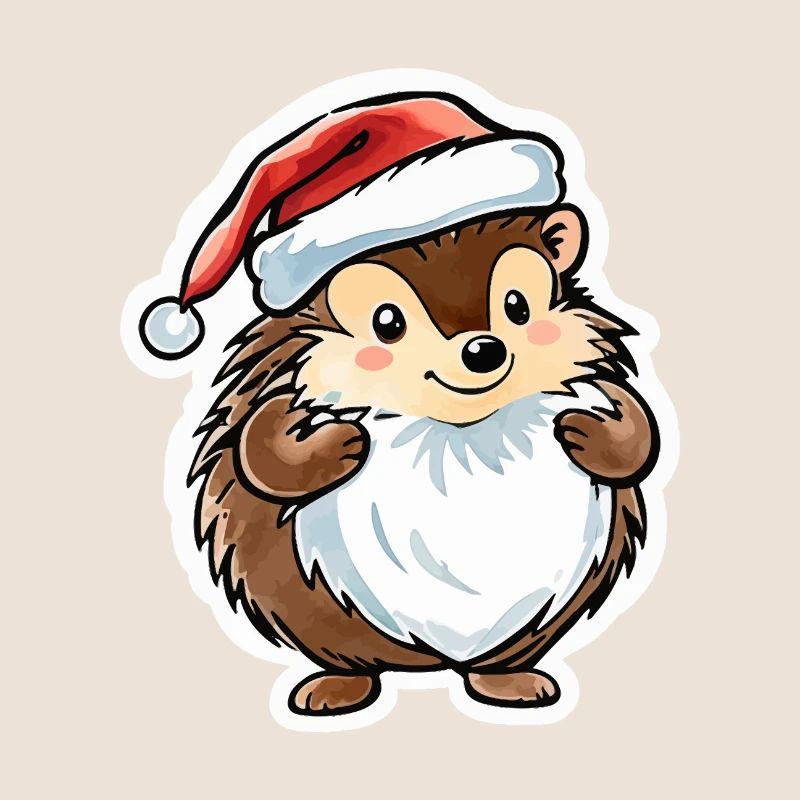 Dessin de Noël hérisson