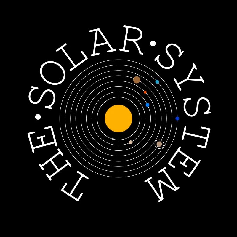 Le système solaire (blanc)