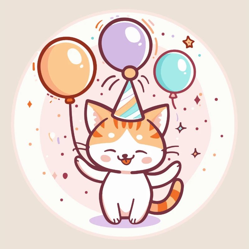 Bande dessinée d’anniversaire de chat