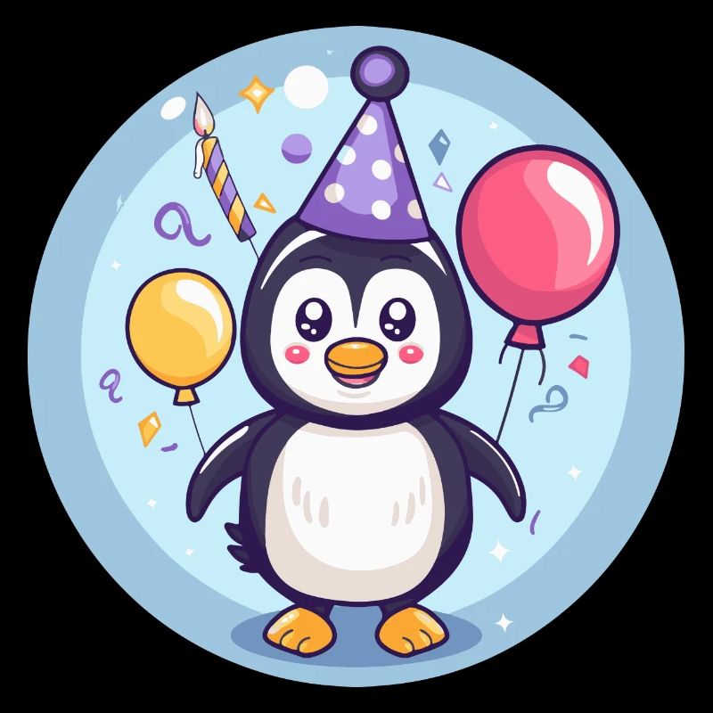 Bande dessinée d’anniversaire pingouin