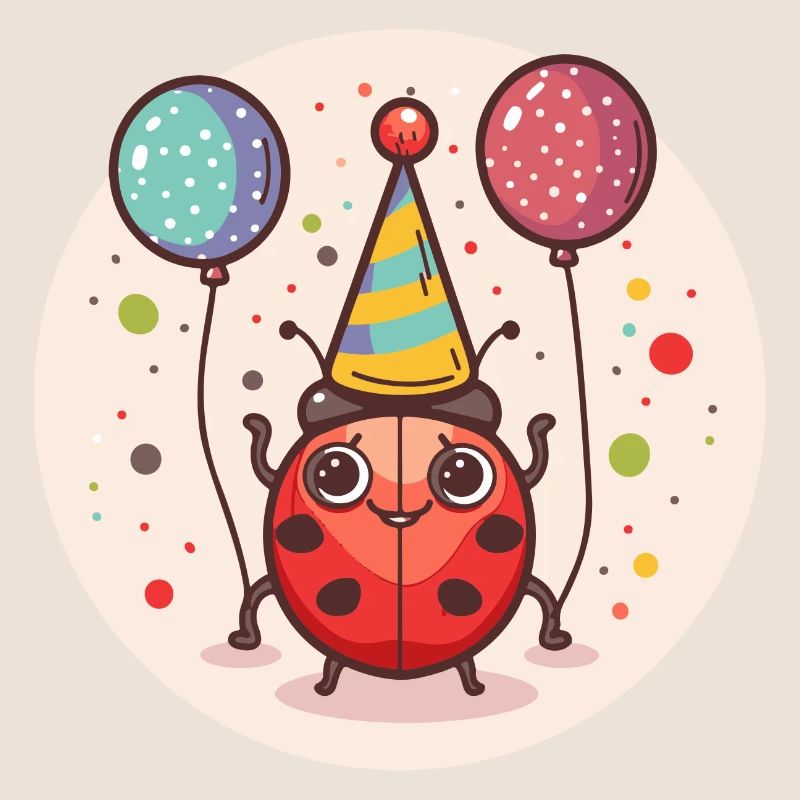 Marienkäfer Geburtstag Comic