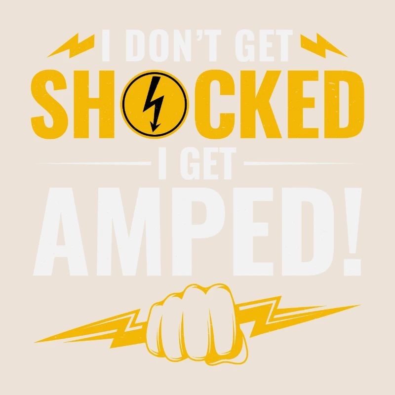 Lineman Amped Shock Humour Brave Voltage Work