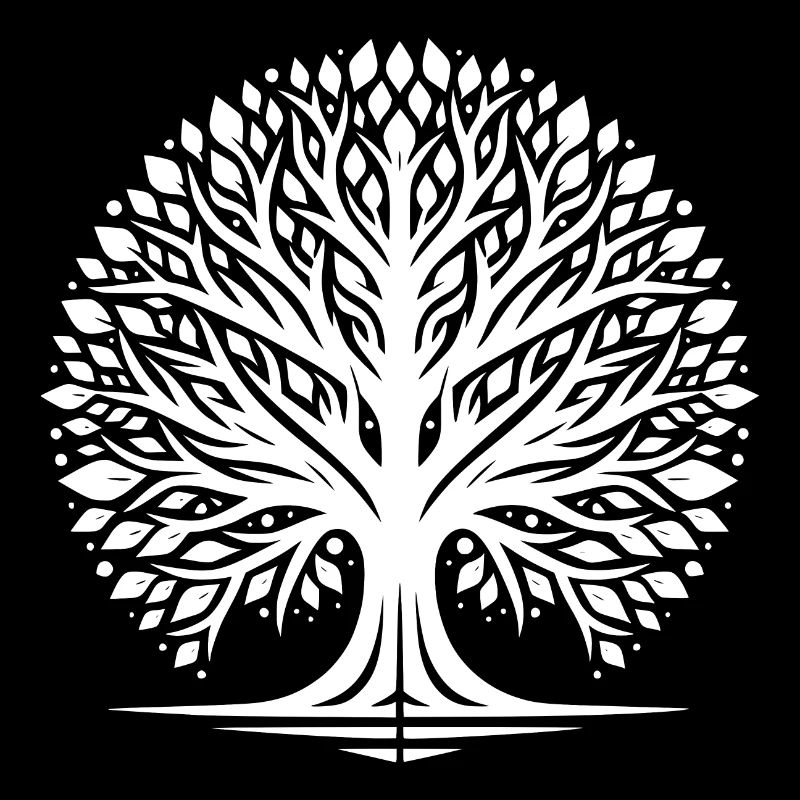 Meditative Lebensbaum Darstellung mit Ästhetik