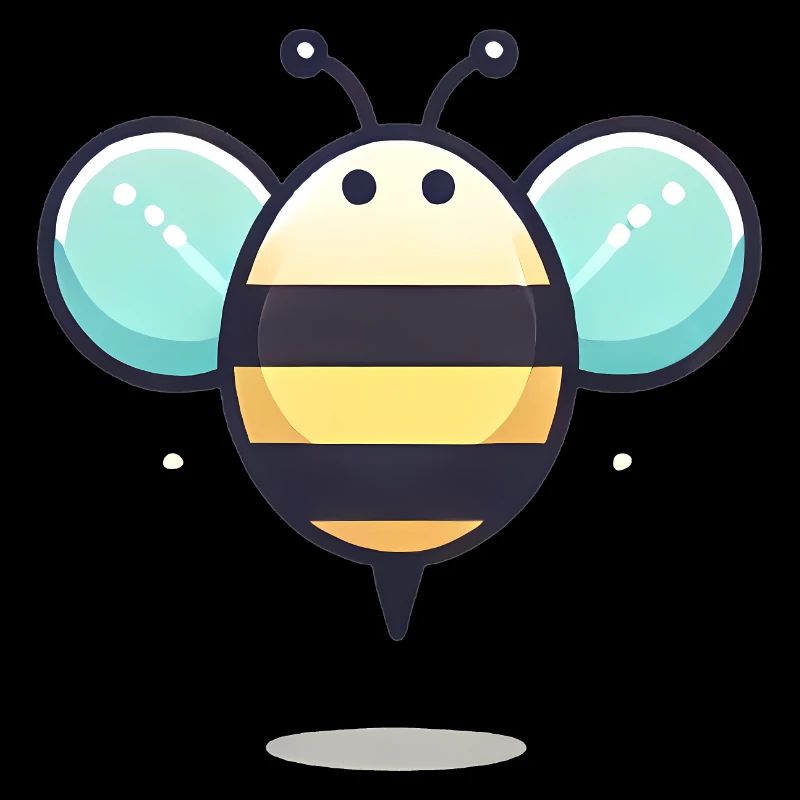Minimalist Cute Bee Illustration