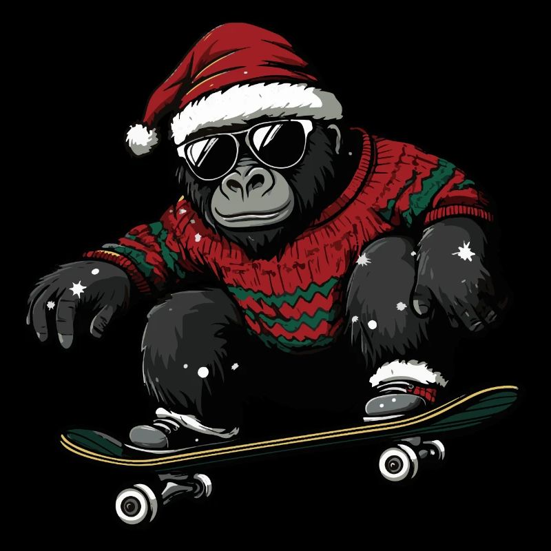Gorille Noël drôle