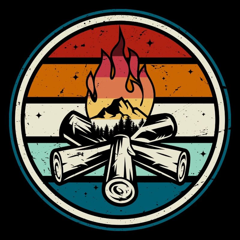 Campfire Crest Outdoors Badge