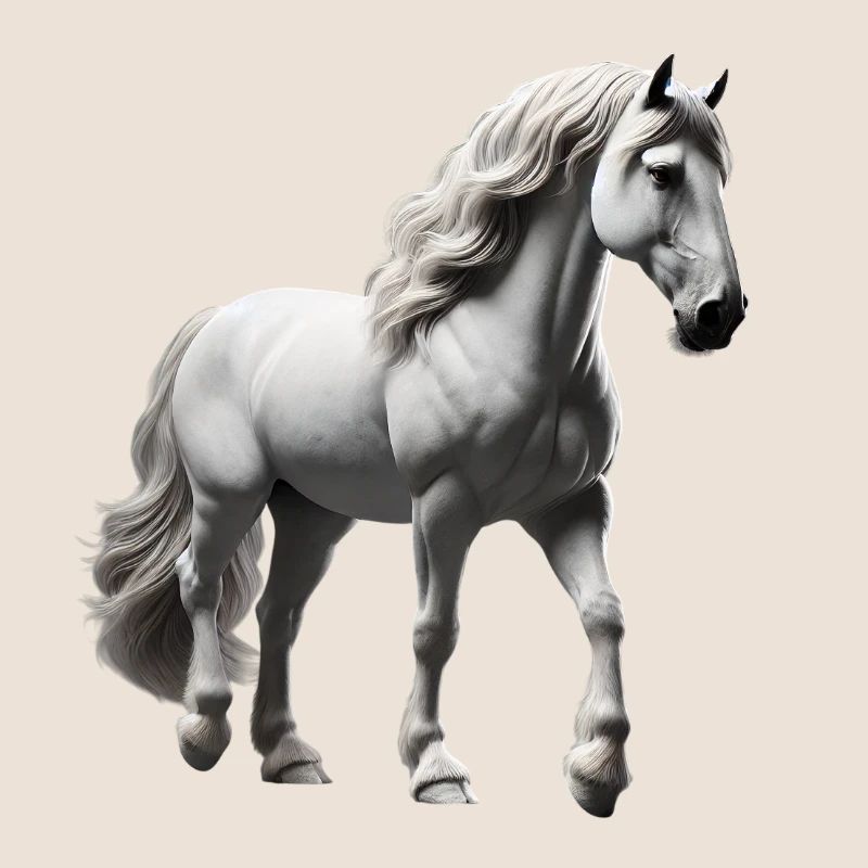 Cheval Gris Blanc