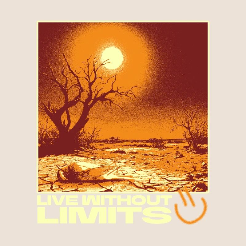 Vivre sans limites – Scène surréaliste dans le désert