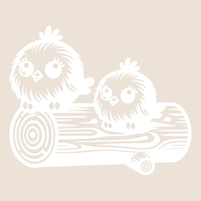 Joyeux petits oiseaux mignons dans le style de dessin animé
