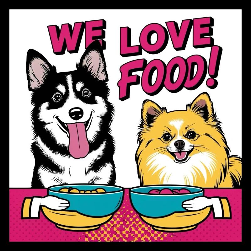 Chiens comiques - Nous aimons la nourriture