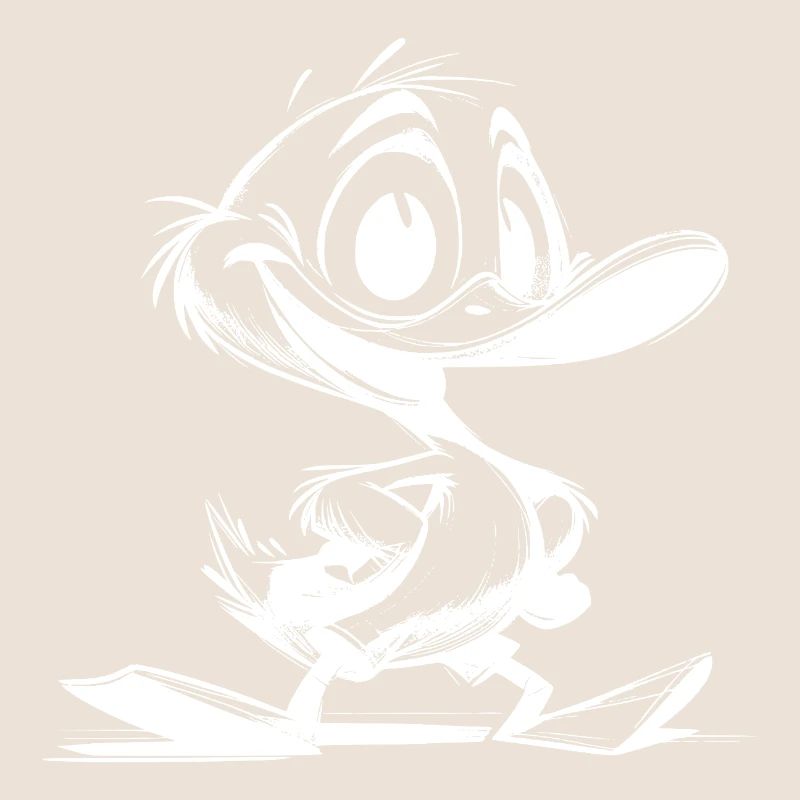 Bébé canard avec dessin de coup de bec géant