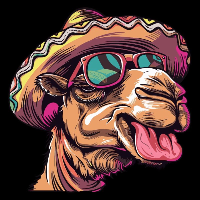 Kamel Comic Lustig Sombrero