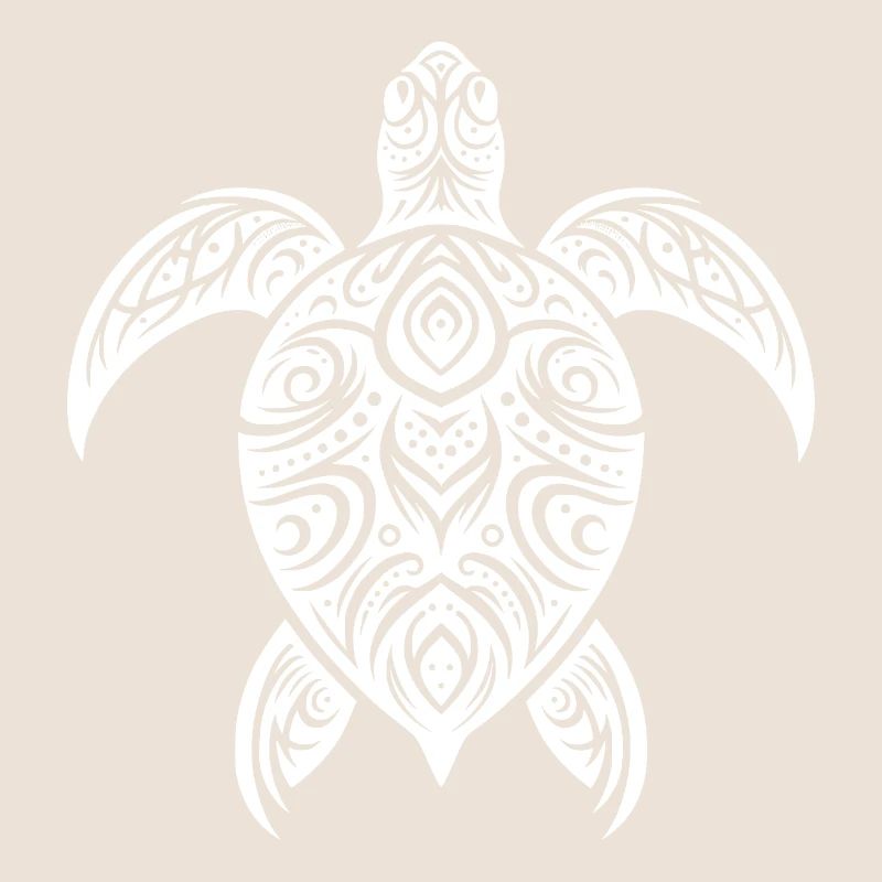Mystical turtle with tribal elements