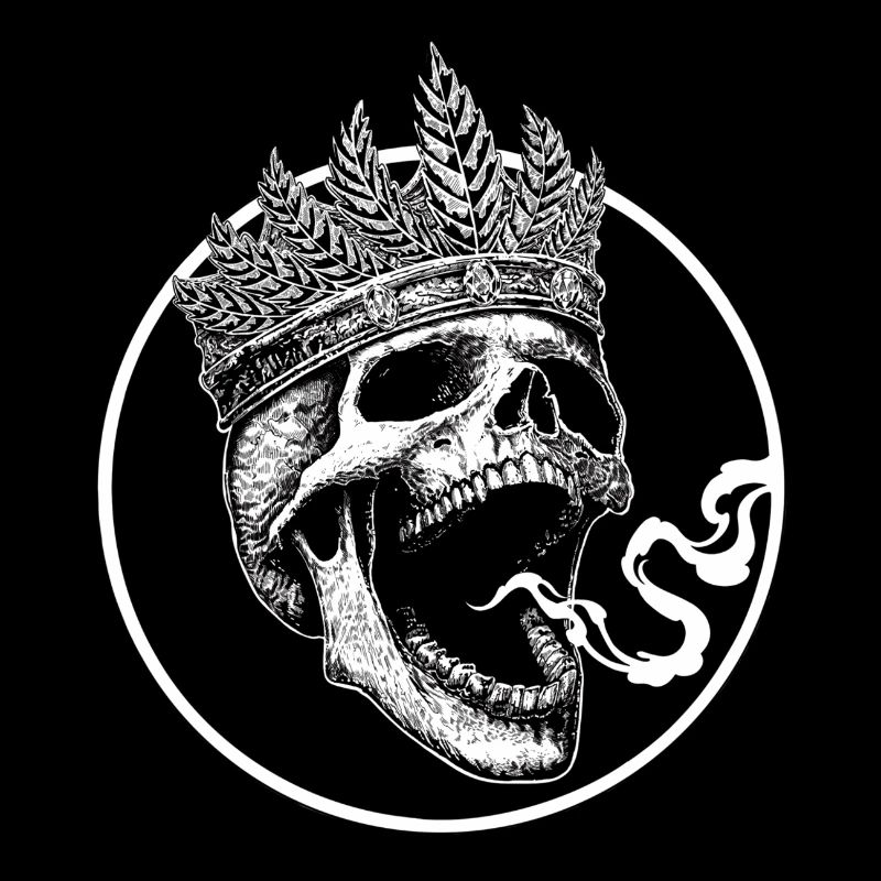 Der Empire Schädel mit weißem Hintergrund