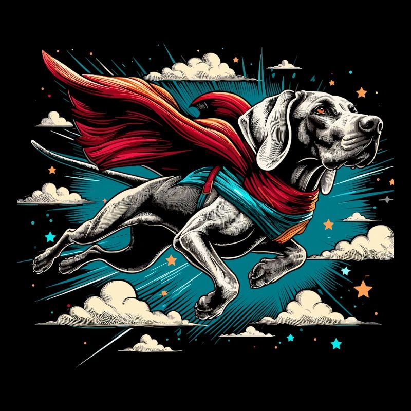 Super Hund Weimaraner Weimi Cape Umhang Geschenk