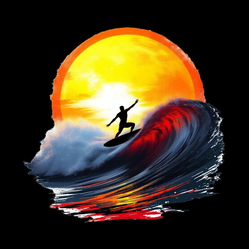 Surfer jusqu’au coucher du soleil