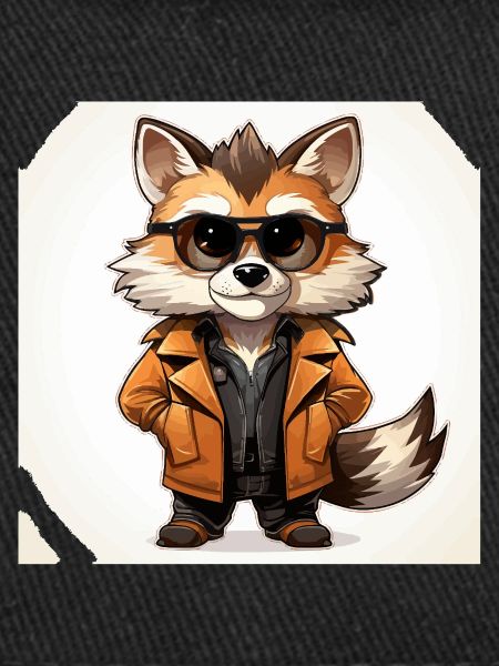 Der modische Waschbär-Designer