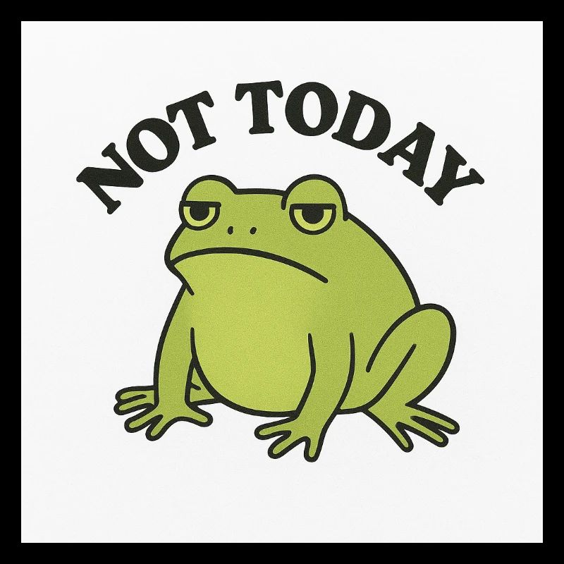 Lustiger Frosch mit Statement Text