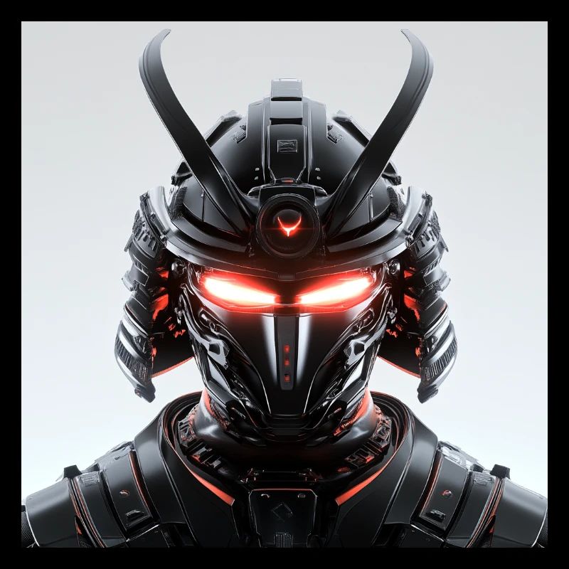 Digital Samurai Futuristic Maskerade