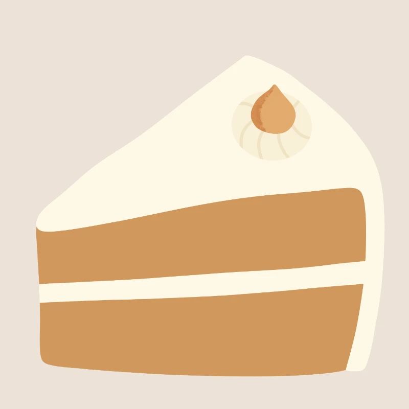 Conception de tranche de gâteau aux noix