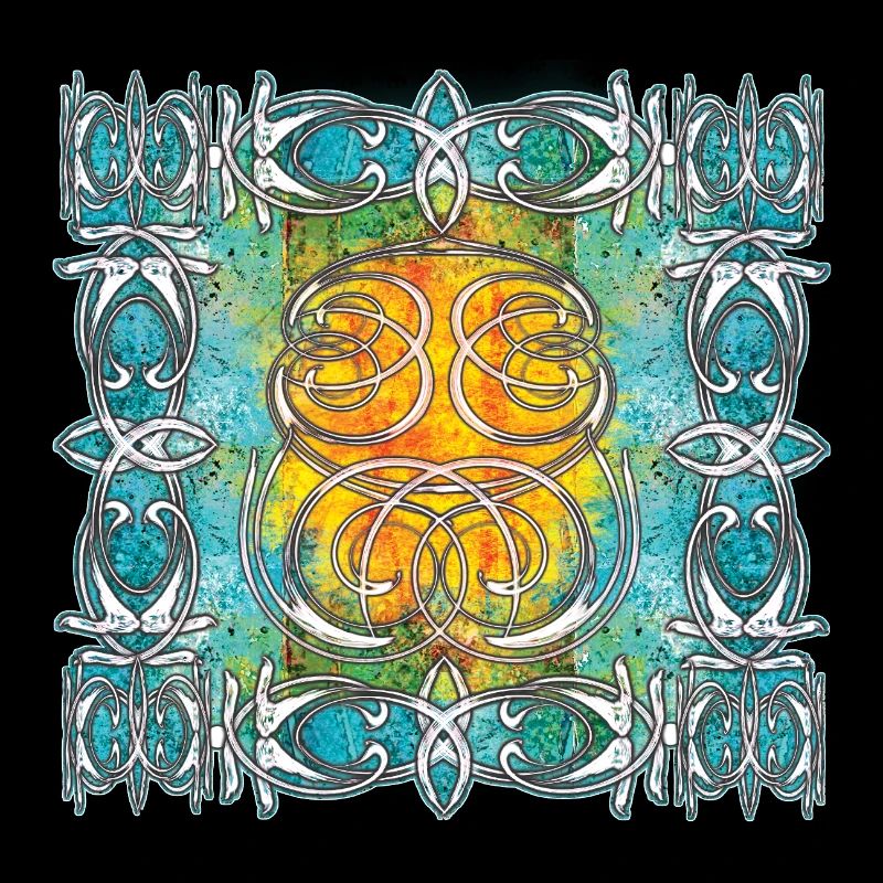 Celtic pattern with sun motifs