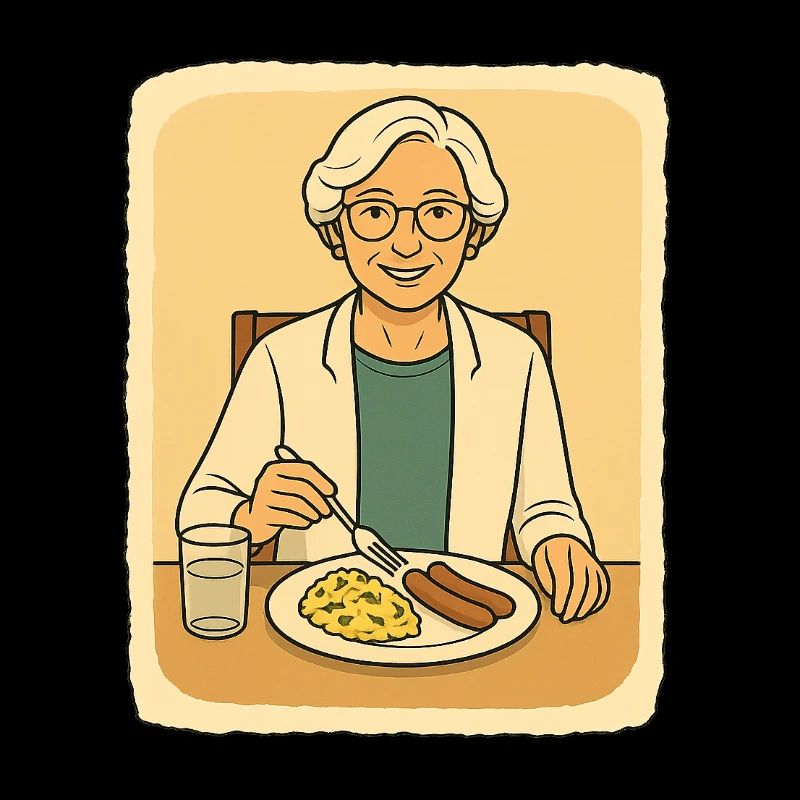 at the breakfast table