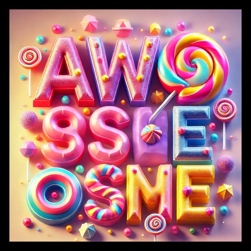 Candy Lettering Awesome