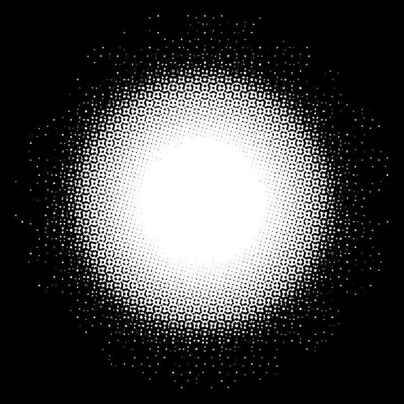 Illusion de lumière point de lune grille de conception cercle rond
