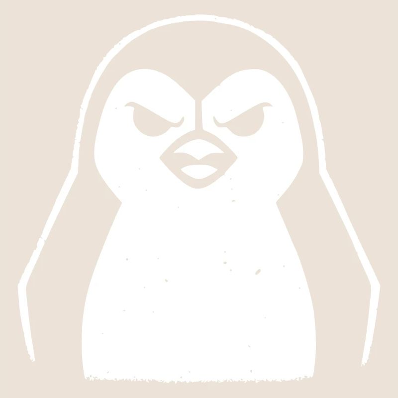 penguin stencil grunge minimalist-vector Linux