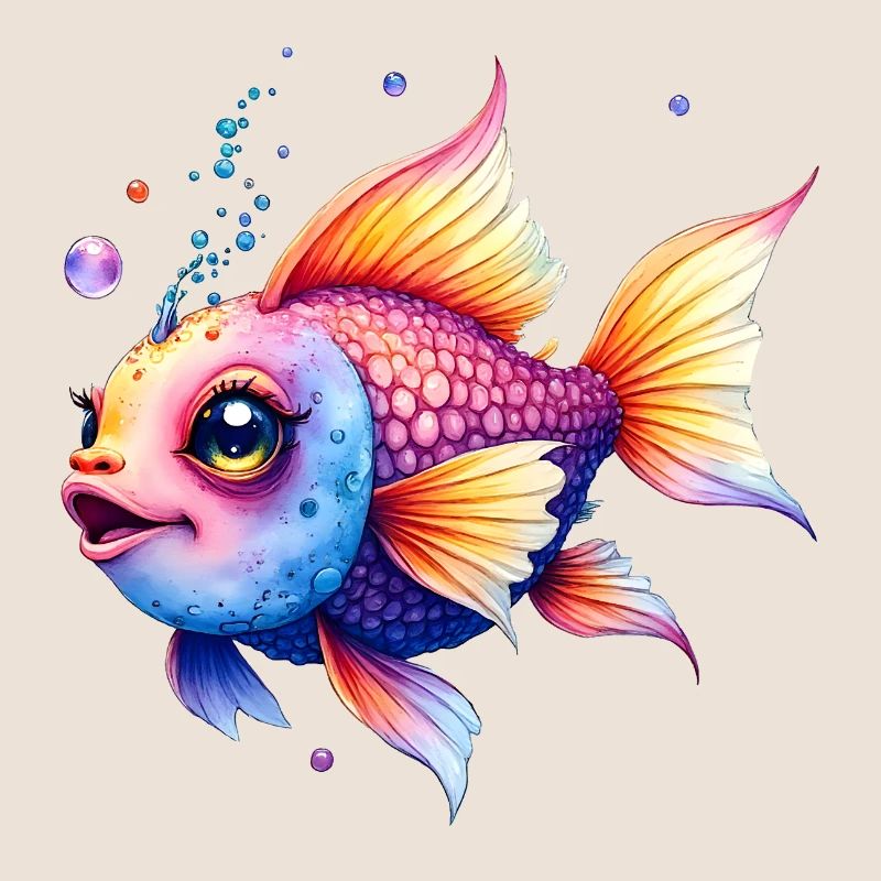 Lebendiger Regenbogenwassermann