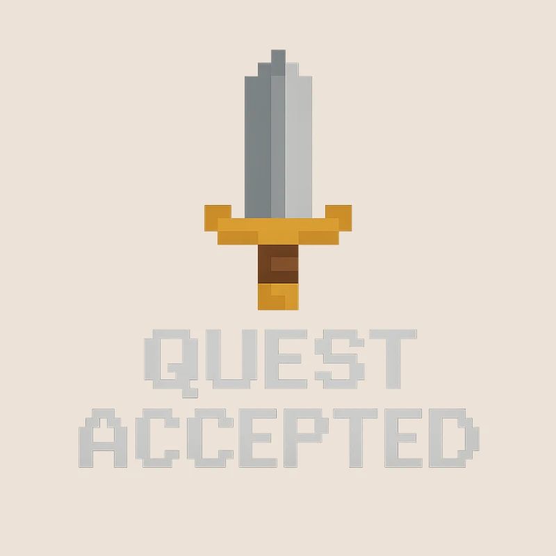 Quest Accepted Pixel Sword